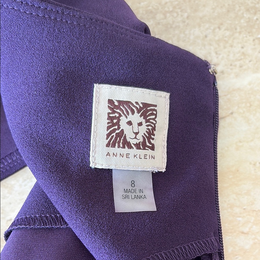 NWT Anne Klein Elegant Purple Women's Dress. Measurements are in photos. - Picture 5 of 14